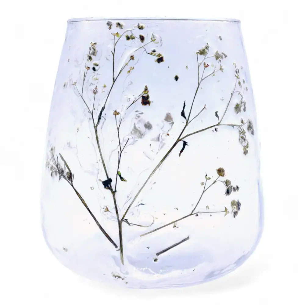 Vetro floreale naturale - Vaso portacandele - Margarita - Natural Floral Glass Candle Holders