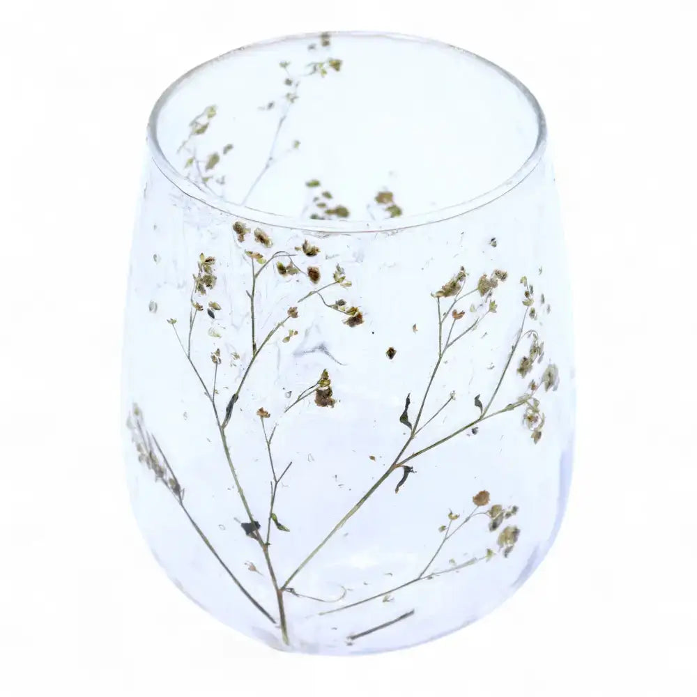 Vetro floreale naturale - Vaso portacandele - Margarita - Natural Floral Glass Candle Holders