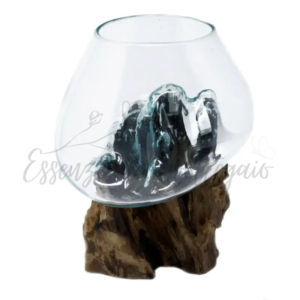 Vetro soffiato su legno - Ciotola grande - Molten Glass on Wood