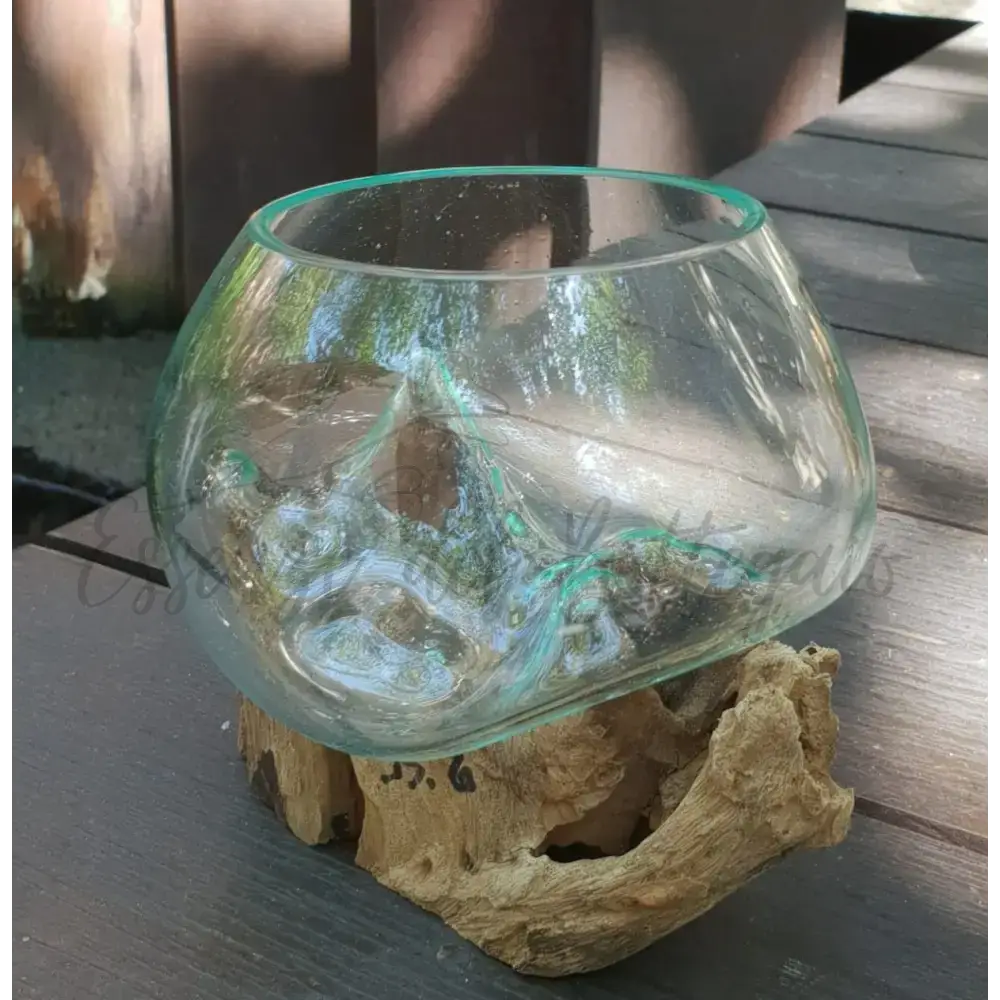 Vetro soffiato su legno - Ciotola piccola - Molten Glass on Wood