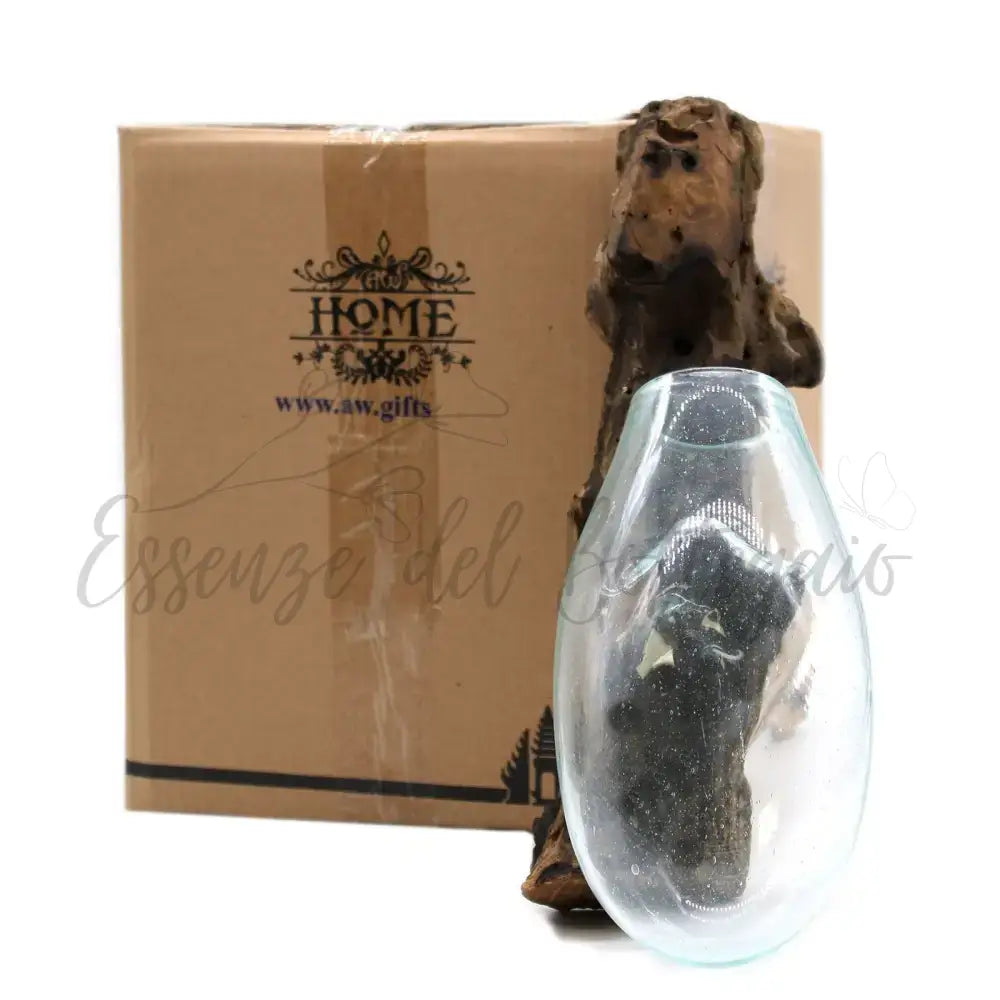 Vetro soffiato su legno - Ciotola sospesa - Molten Glass on Wood