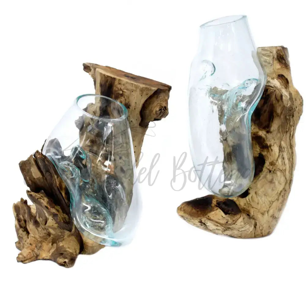 Vetro soffiato su legno - Ciotola sospesa - Molten Glass on Wood