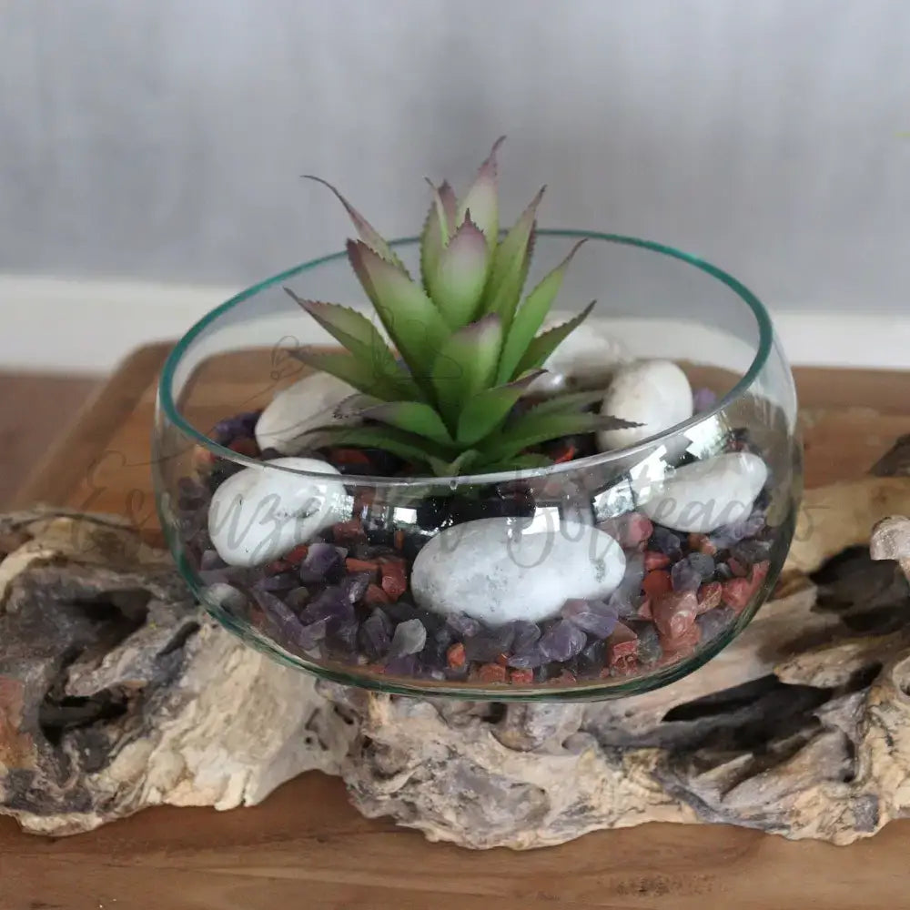 Vetro soffiato su legno con supporto doppio XLarge - 70 cm - Molten Glass on Wood