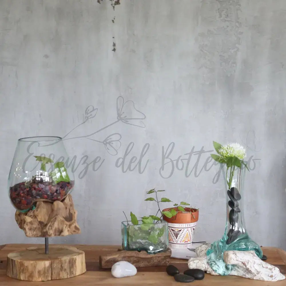 Vetro soffiato su legno - Vaso - Molten Glass on Wood