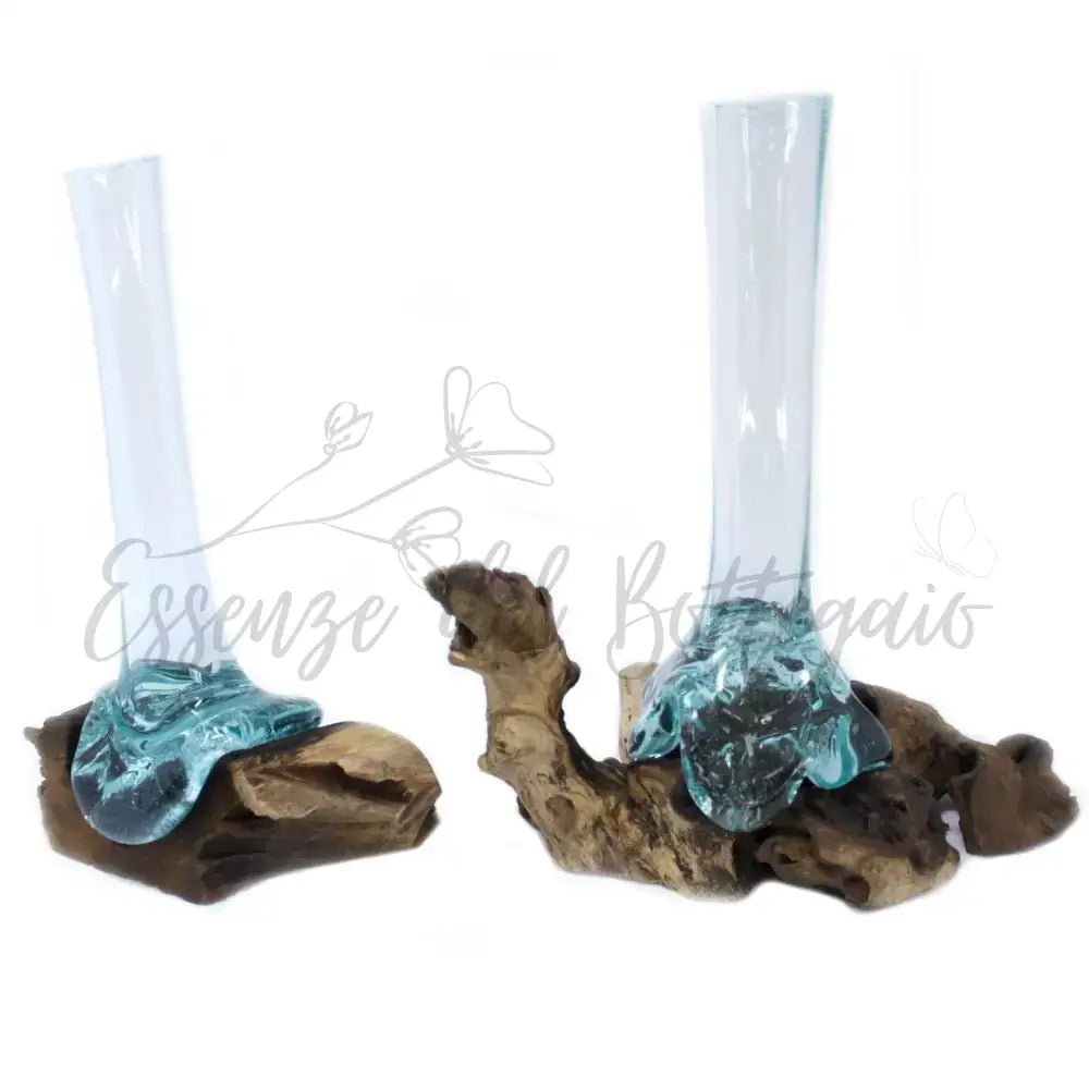 Vetro soffiato su legno - Vaso - Molten Glass on Wood