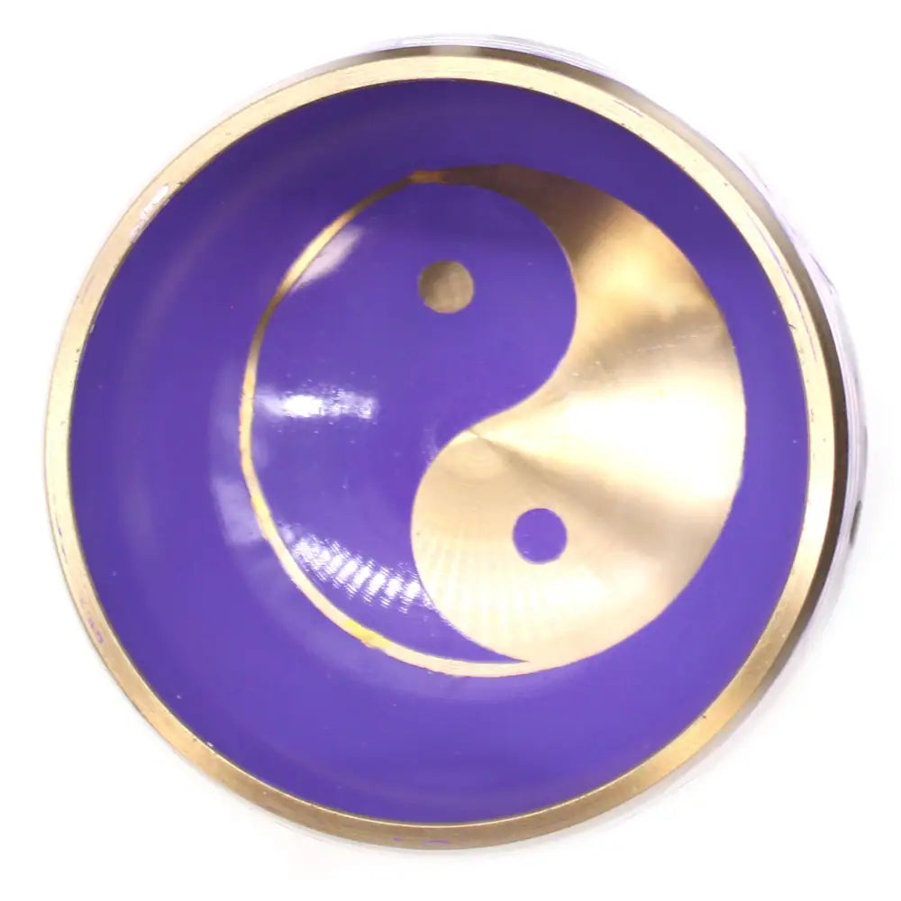 Yin & Yang Singing Bowl Set- White/Purple 10.7cm - Tibetan Singing Bowls
